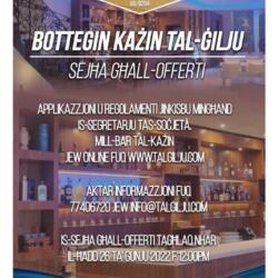 Offerta għall-kiri tal-bottegin tal-każin